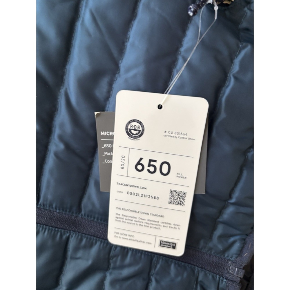 Eddie Bauer EB650 Microlight Women's Large Teal Goose Down Puffer Jacket - Picture 3 of 8